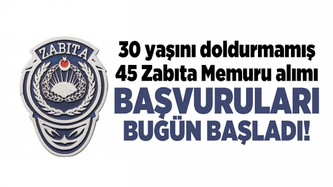 Kocaeli Gebze Belediye Başkanlığı 30 yaşını doldurmamış 45 Zabıta Memuru alımı başvuruları bugün başladı!