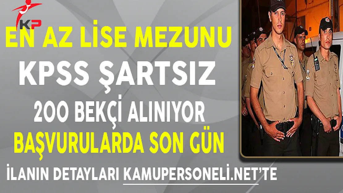 Kocaeli Valiliği En Az Lise Mezunu Bekçi Alımı İçin Başvurularda Son Gün