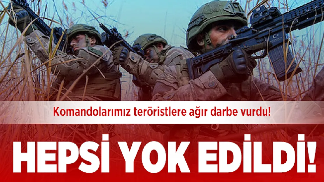 Komandolarımız teröristlere ağır darbe vurdu! Hepsi yok edildi!