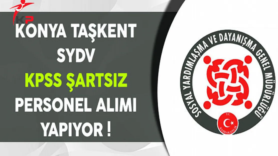 Konya Taşkent SYDV Personel Alım İlanı