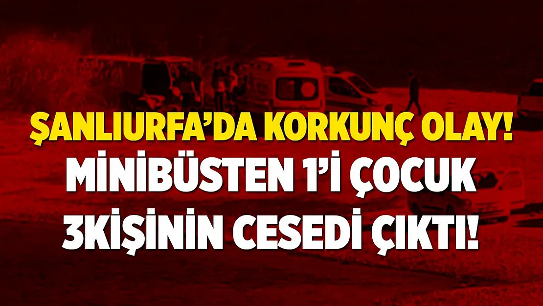 Korkunç olay! Minibüsten 1'i çocuk 3 kişinin cesedi çıktı!