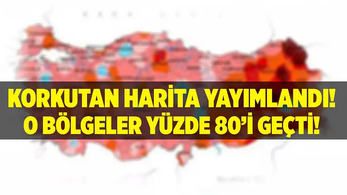 Korkutan harita yayımlandı! Bazı bölgelerde yüzde 80'i geçti!