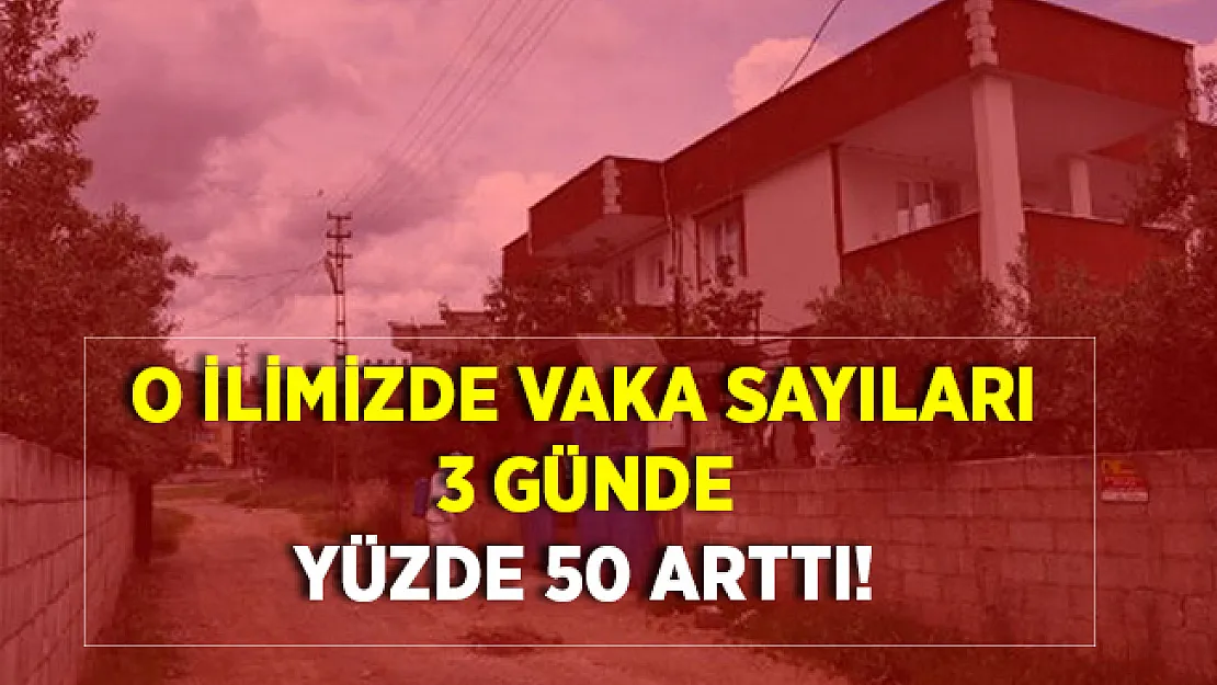 Koronavirüs alarmı! O ilde vaka sayıları 3 günde yüzde 50 arttı!