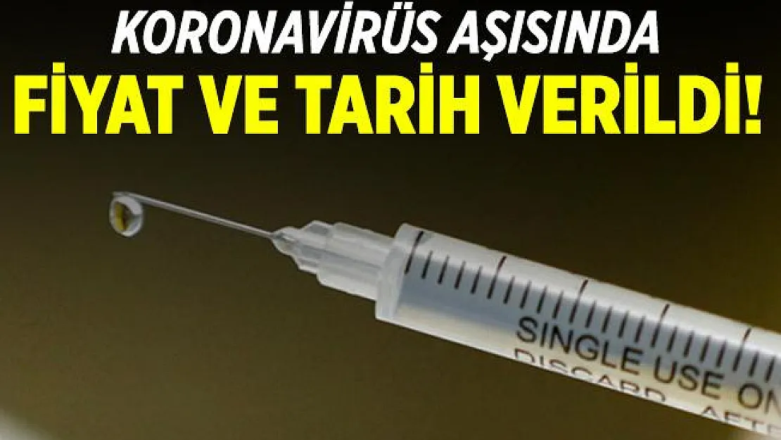 Koronavirüs aşısı için fiyat ve tarih verildi!