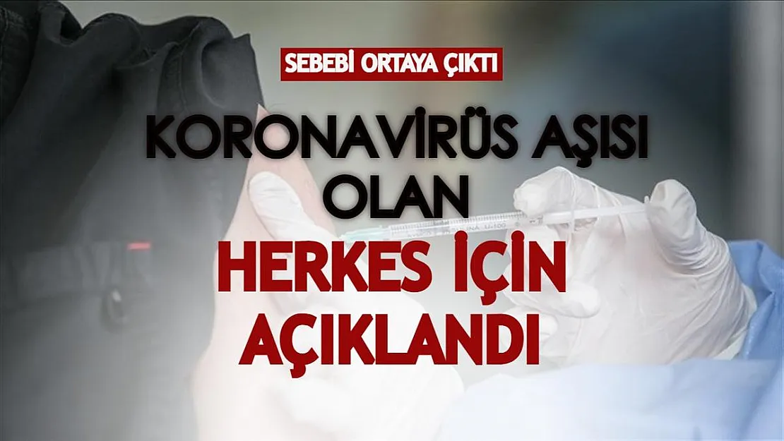 Koronavirüs aşısı olan herkes için flaş açıklama geldi! Sebebi ortaya çıktı...