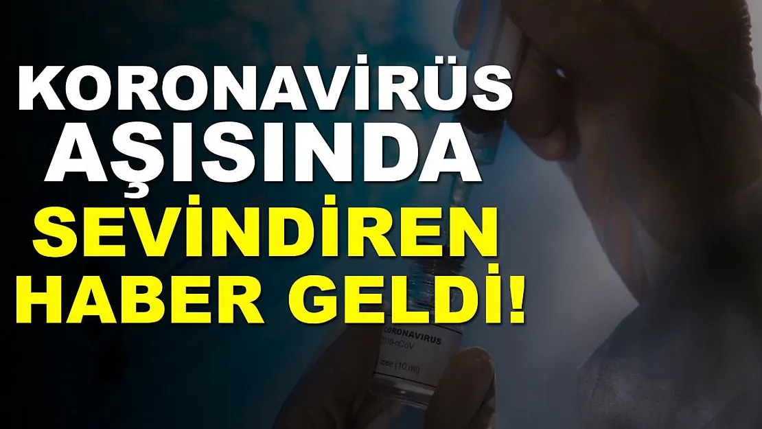 Koronavirüs aşısında sevindiren haber geldi!