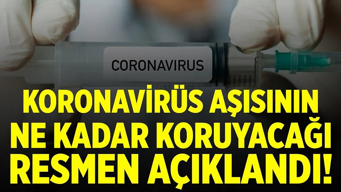 Koronavirüs aşısının ne kadar koruma sağlayacağı belli oldu!