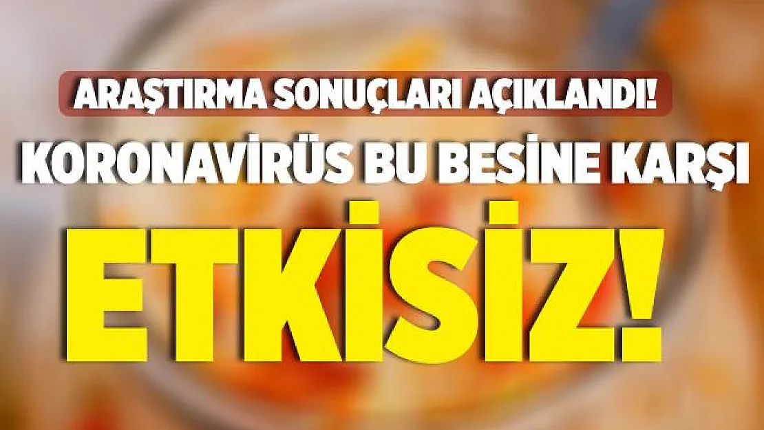 Koronavirüs bu besine karşı etkisiz!