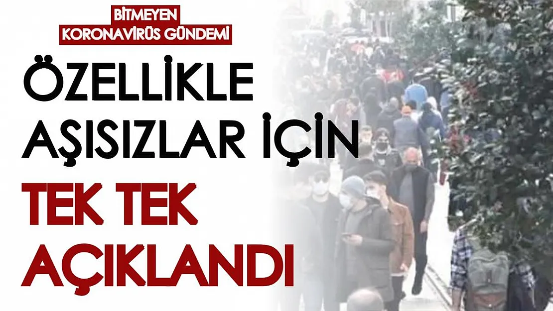 Koronavirüs için yılbaşı uyarısı geldi! Özellikle aşısız kişiler için tek tek açıklandı