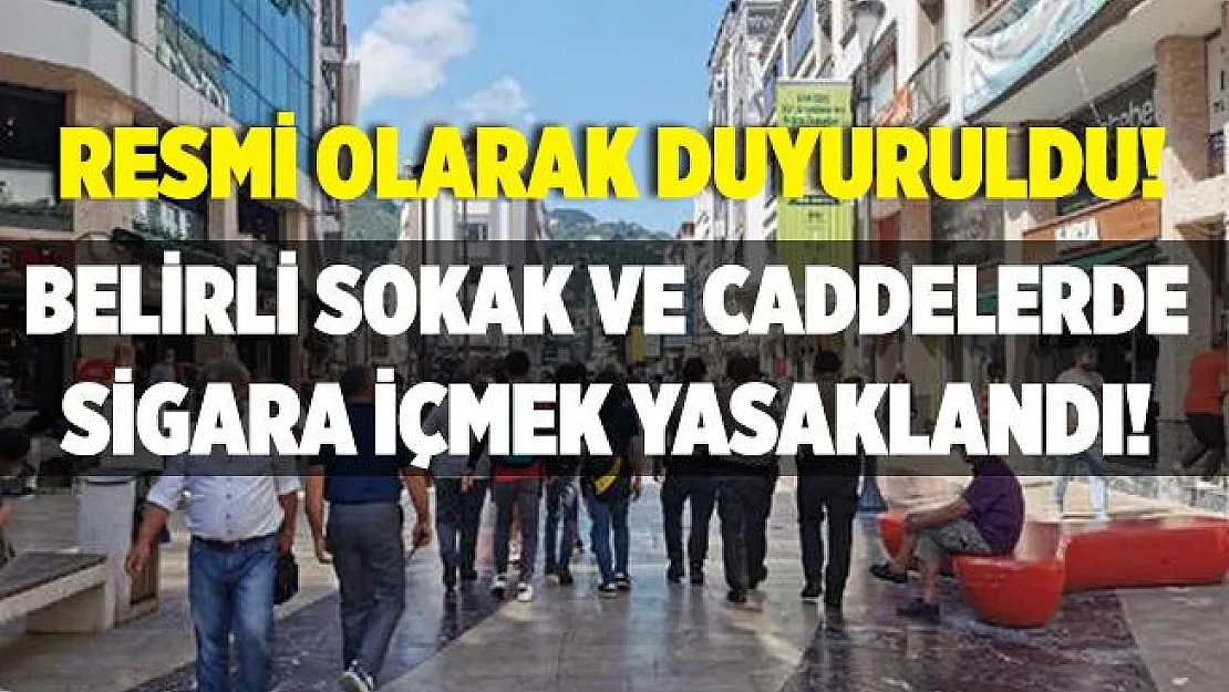 Koronavirüs kapsamında tedbirler atmaya devam ediyor! Kent genelinde o cadde ve sokaklara sigara yasağı geldi!