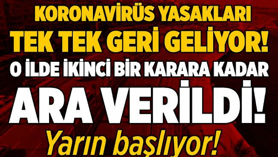 Koronavirüs yasakları tek tek geri geliyor! Belediye Başkanı ikinci bir karara kadar ara verildiğini duyurdu! Yarın başlıyor!
