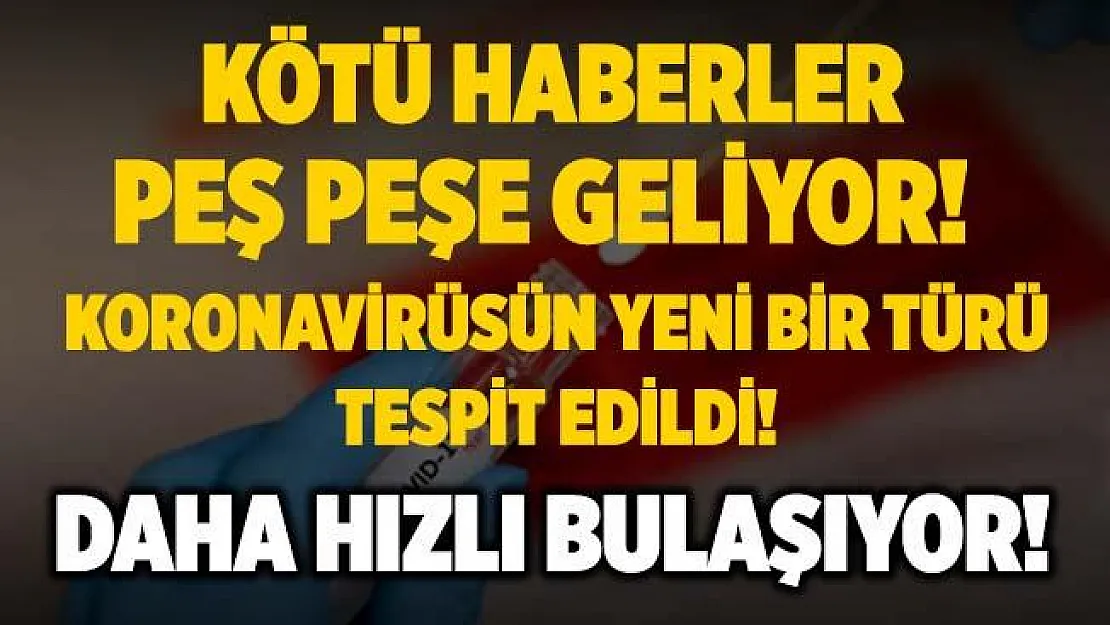 Kötü haberler peş peşe geliyor! Koronavirüsün yeni türüne rastlanıldı! Daha hızlı bulaşıyor!