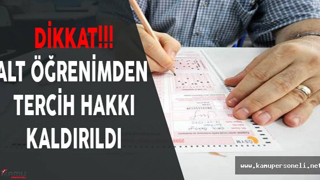 KPSS 2016/1 ile gelen yeni uygulama: Alt öğrenimden tercih hakkı kaldırıldı