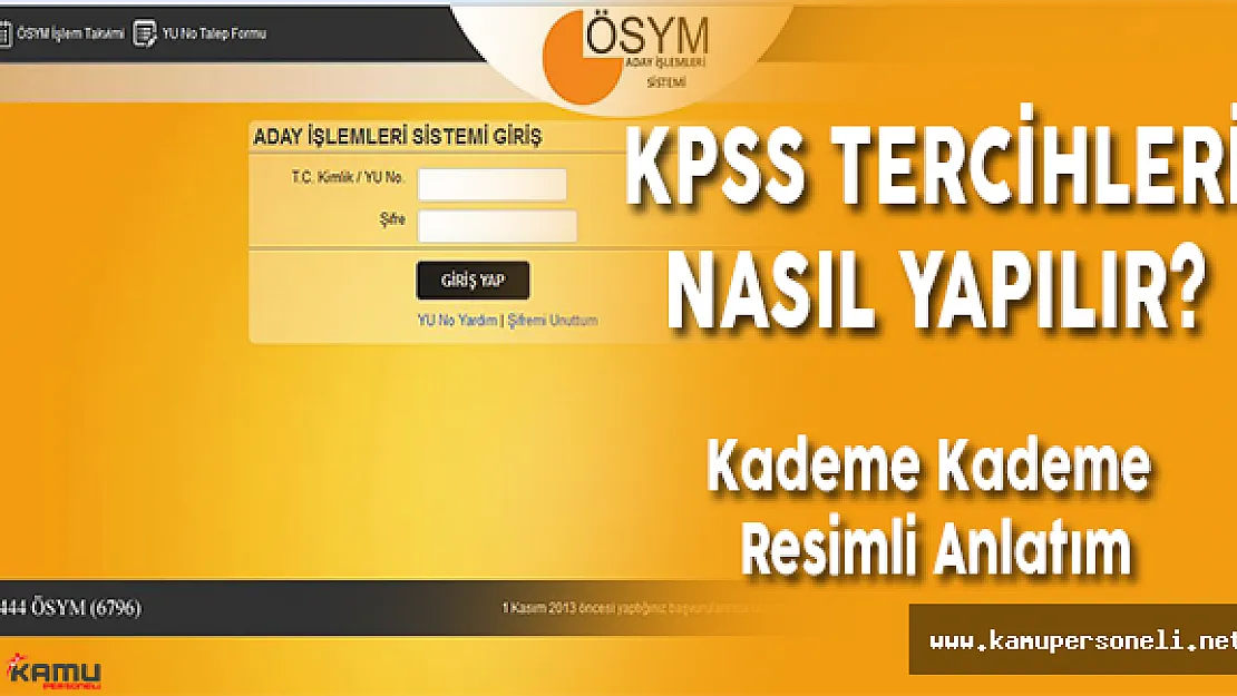 KPSS 2016/1 Tercihleri Nerede ve Nasıl Yapılır? (KPSS Başvuru Resimli Anlatım)