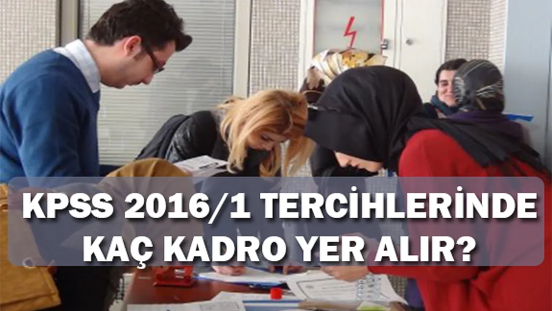 KPSS 2016-1 Tercihlerinde Kaç Kadro Yer Alır?