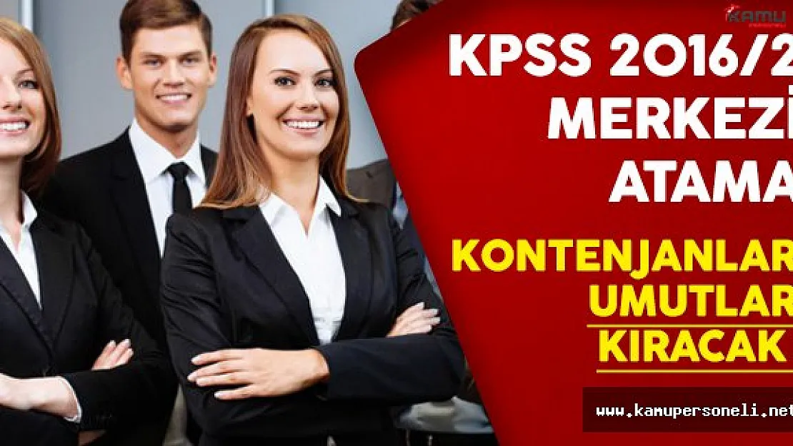 KPSS 2016/2 Merkezi Atama Kontenjanları Umutları Kıracak