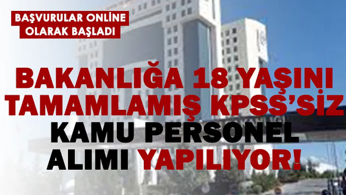 KPSS şartı yok! Tarım ve Orman Bakanlığı daimi kamu personeli alımı başladı!