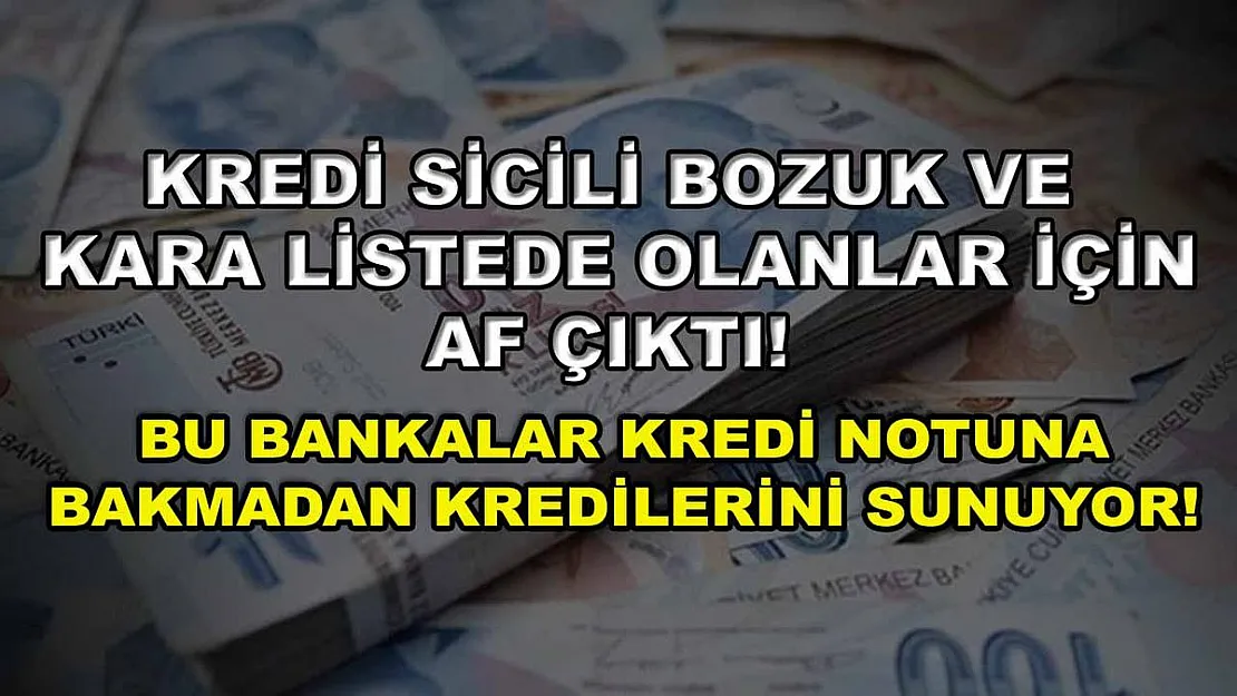 Kredi sicili bozuk ve kara listede olanlar için af çıktı! Bu bankalar kredi notuna bakmadan kredilerini sunuyor!