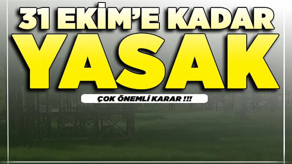 Kritik karar resmi olarak duyuruldu: 31 Ekim tarihine kadar acil yasak getirildi!