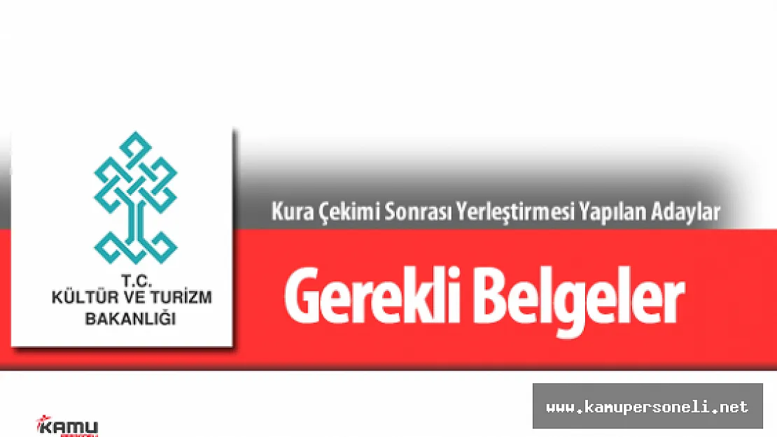 Kültür Bakanlığı Kura Çekimi Sonrası Yerleştirmesi Yapılan Adaylar için Duyuru Yaptı