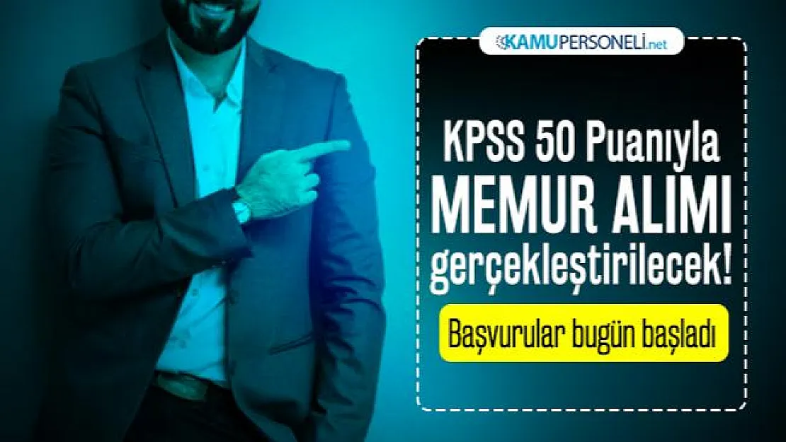 Kültür ve Turizm Bakanlığı KPSS 50 Puanıyla personel alımı gerçekleştirilecek! Başvurular bugün başladı