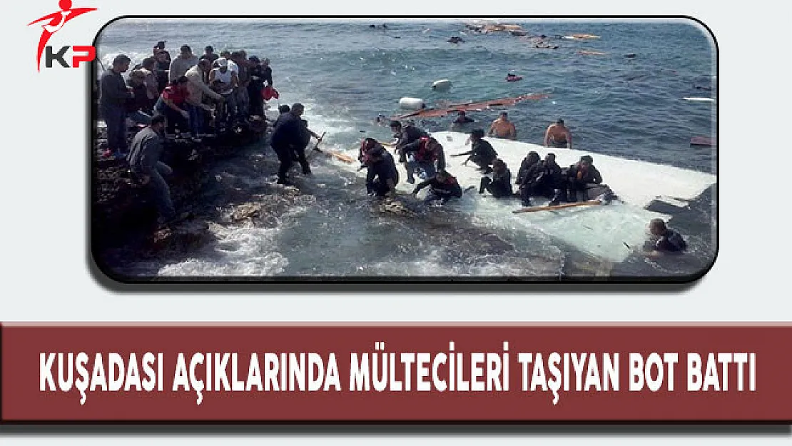 Kuşadası Açıklarında Mültecileri Taşıyan Bot Battı
