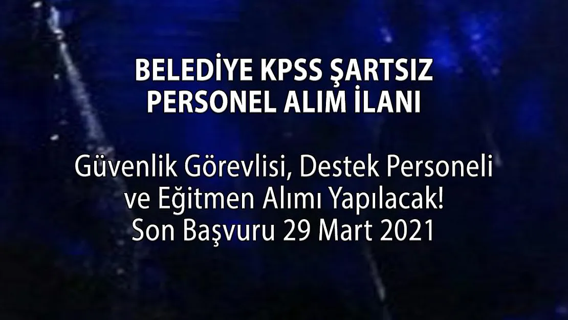 Kuşadası Belediyesi yeni bir personel alım ilanı yayınladı!