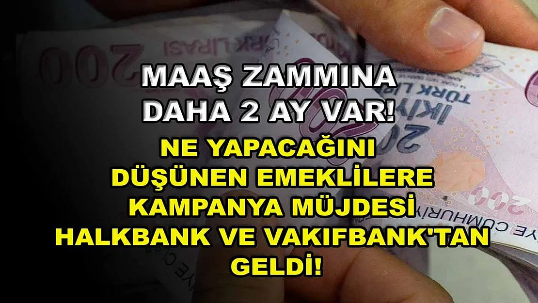 Maaş zammına daha 2 ay var! Ne yapacağını düşünen emeklilere kampanya müjdesi Halkbank ve Vakıfbank'tan geldi!