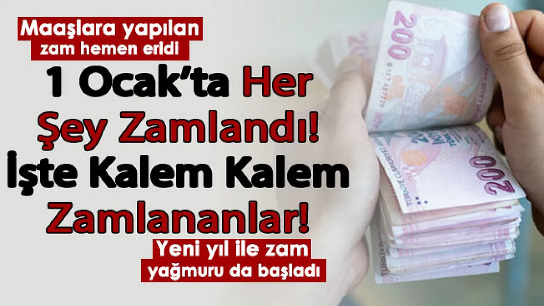 Maaşlara yapılan zam resmen eridi: 1 Ocak itibariyle her şeye zam yapıldı! İşte kalem kalem yeni yıl zamları