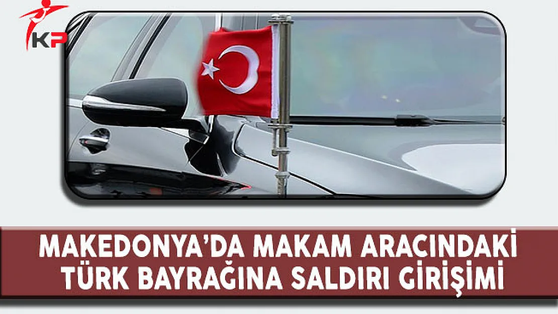 Makam Aracındaki Türk Bayrağına Saldırdı!
