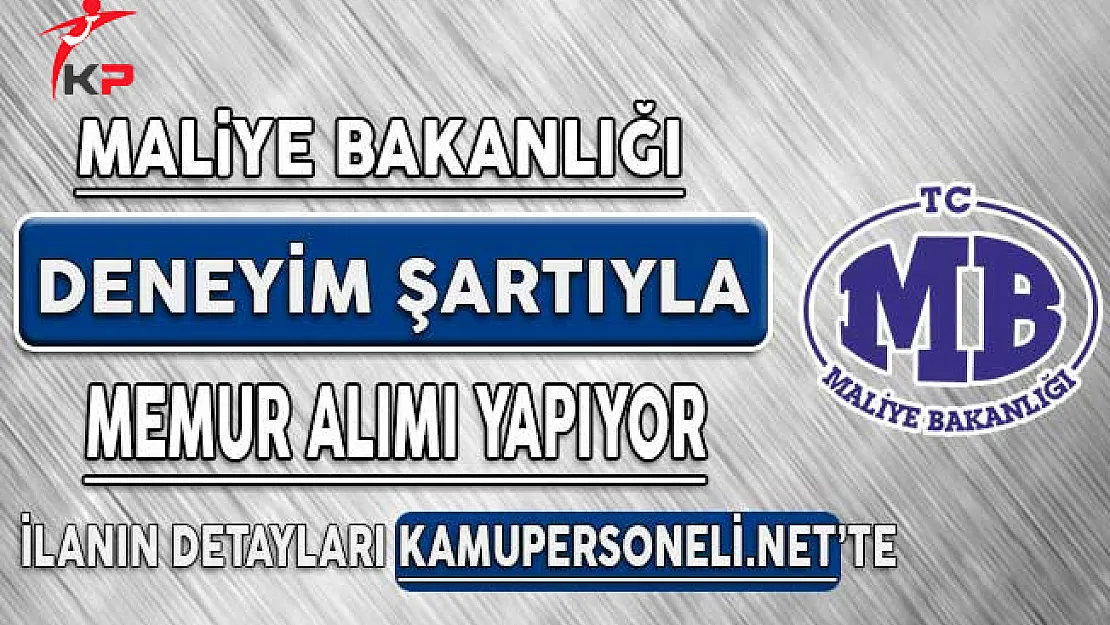 Maliye Bakanlığı Memur Personel Alım İlanı 2018