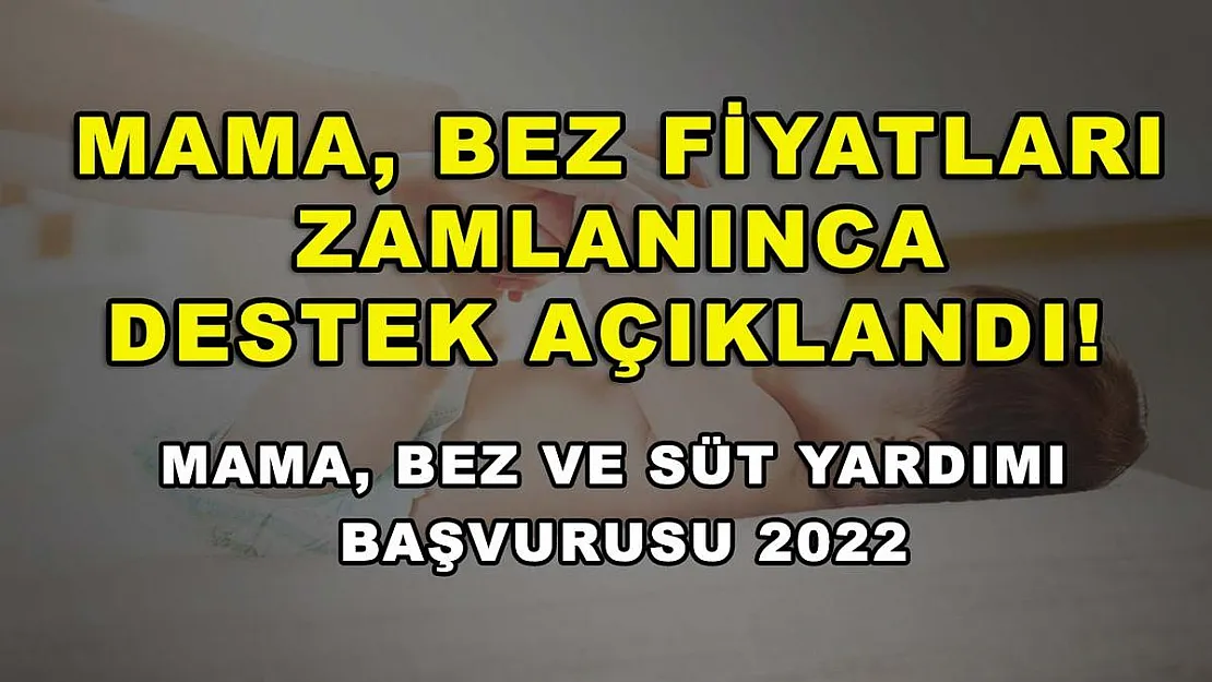 Mama, Bez Fiyatları Zamlanınca Destek Açıklandı! Mama, Bez ve Süt Yardımı Başvurusu 2022