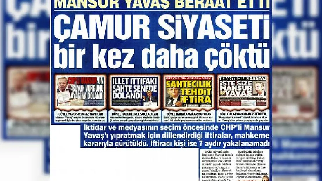 Mansur Yavaş hakkında ki iddiaların iftira olduğu kanıtlandı! Şimdi kim utanacak?