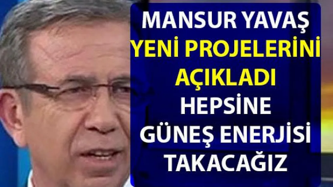 Mansur yavaş, yeni projeleri hakkında bilgi verdi
