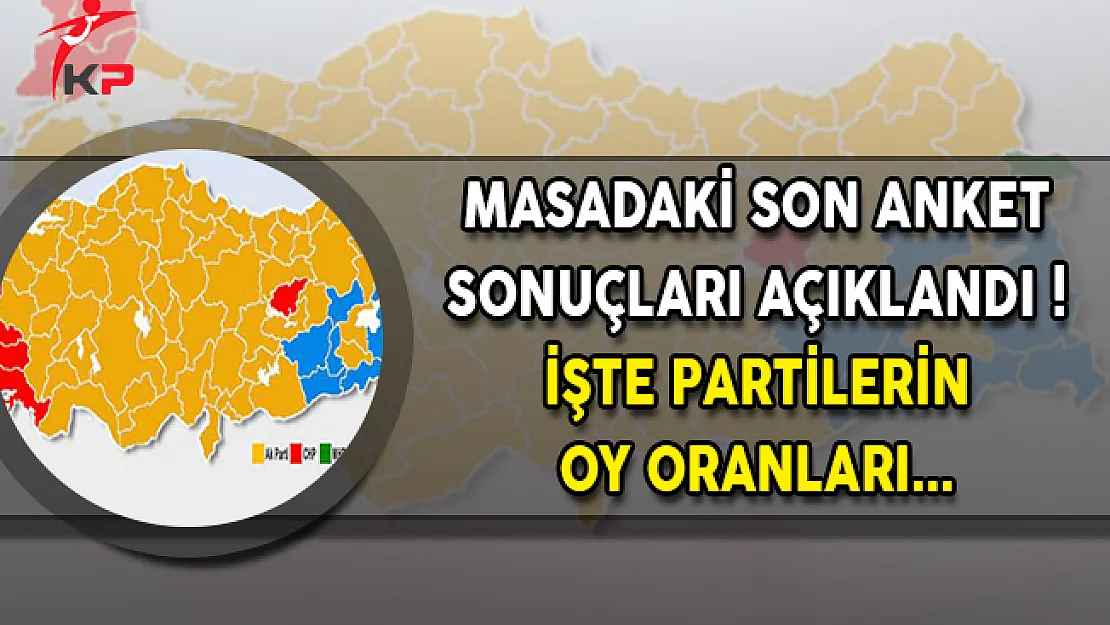 Masadaki Son Seçim Anketi Sonuçları Açıklandı ! İşte Partilerin Oy Oranları