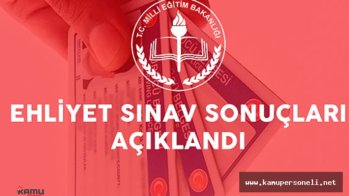 MEB 14 Mayıs 2016 Ehliyet Sınavı Sonuçları Açıklandı
