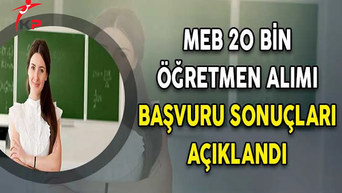 MEB 20 Bin Öğretmen Alımı Başvuru Atama Sonuçları Açıklandı
