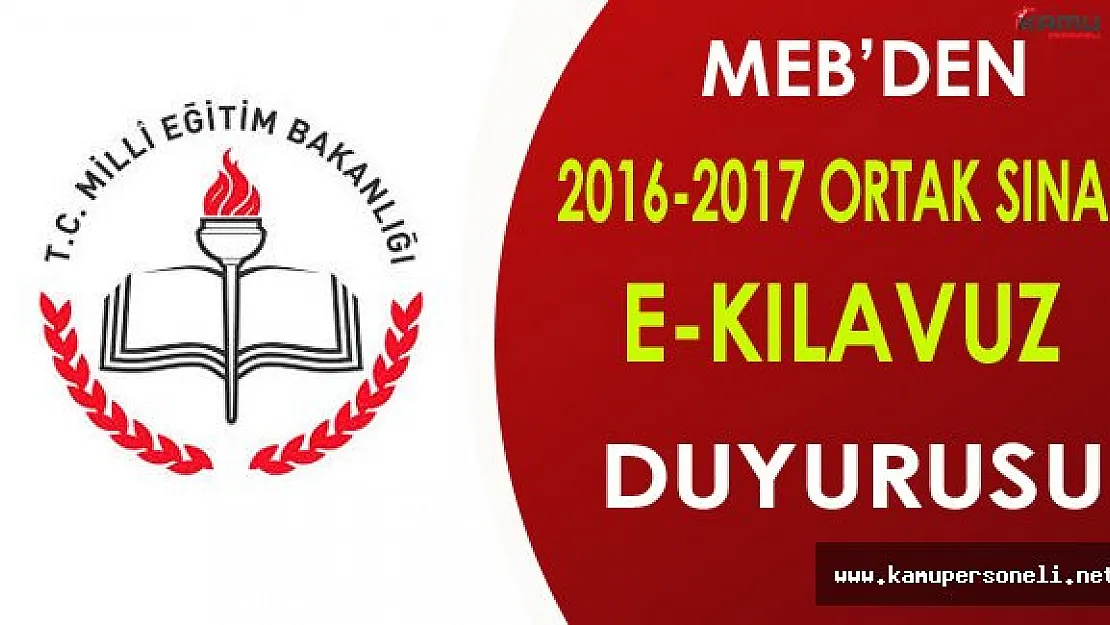 MEB 2016-2017 TEOG Ortak Sınav e-Kılavuzunu Yayınladı