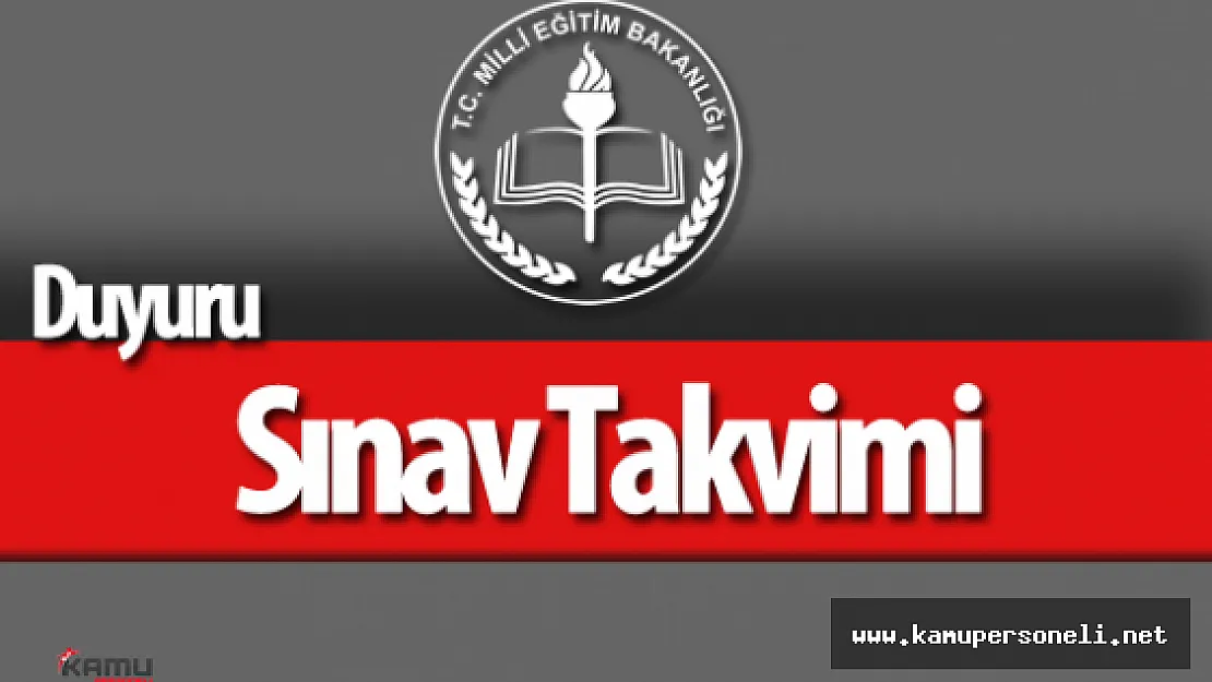 MEB 2016 Sınav Takvimi Duyurusu Yayımladı