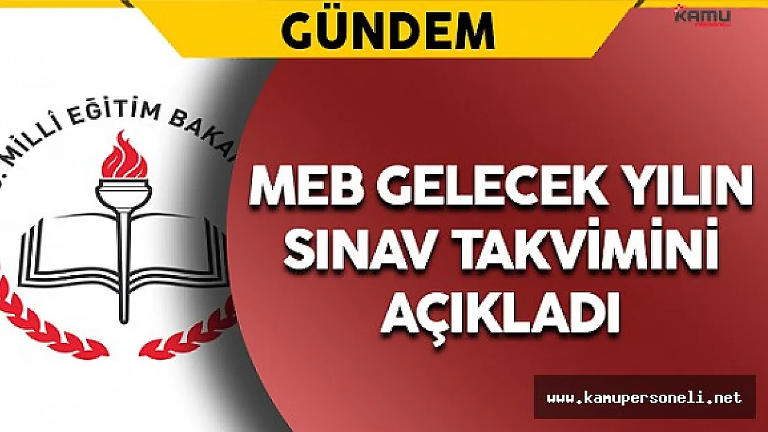 MEB 2017 Yılının Sınav Takvimini Açıkladı
