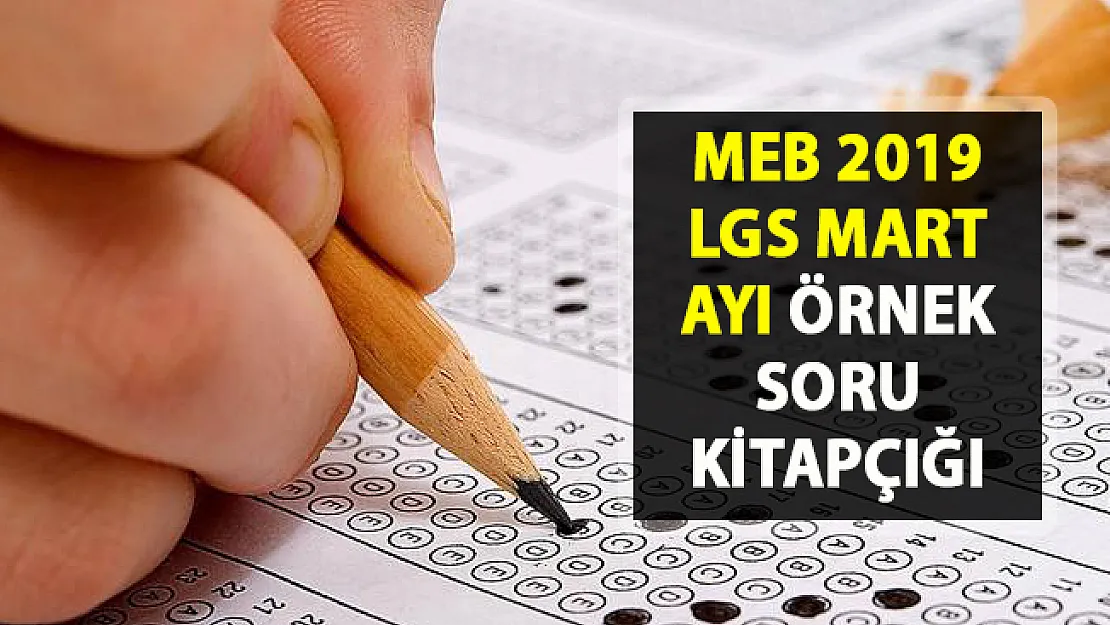 MEB 2019 Mart ayı LGS örnek soru kitapçığı yayımlandı
