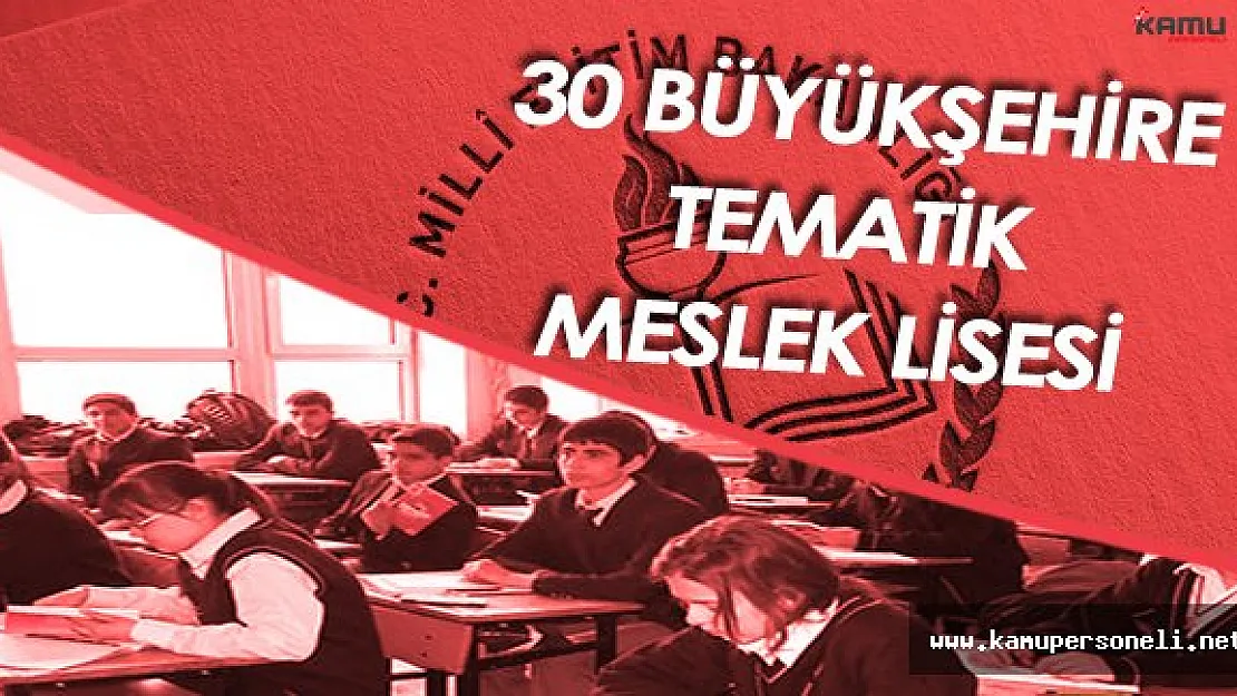 MEB 30 Büyükşehire Tematik Meslek Lisesi Açacak