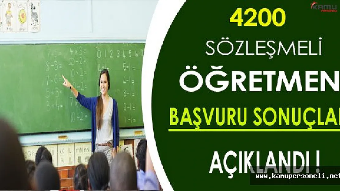 MEB 4200 Öğretmen Alımı Başvuru Sonuçları Açıklandı !