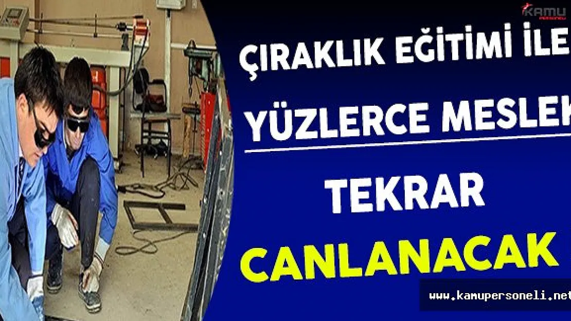 MEB Çıraklık Eğitimi İle Yüzlerce Meslek Canlanacak !