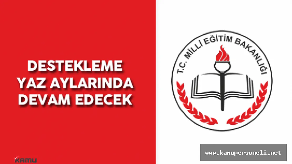 MEB 'in Destekleme Kursları için Yazında Kayıt Yapılabilecek