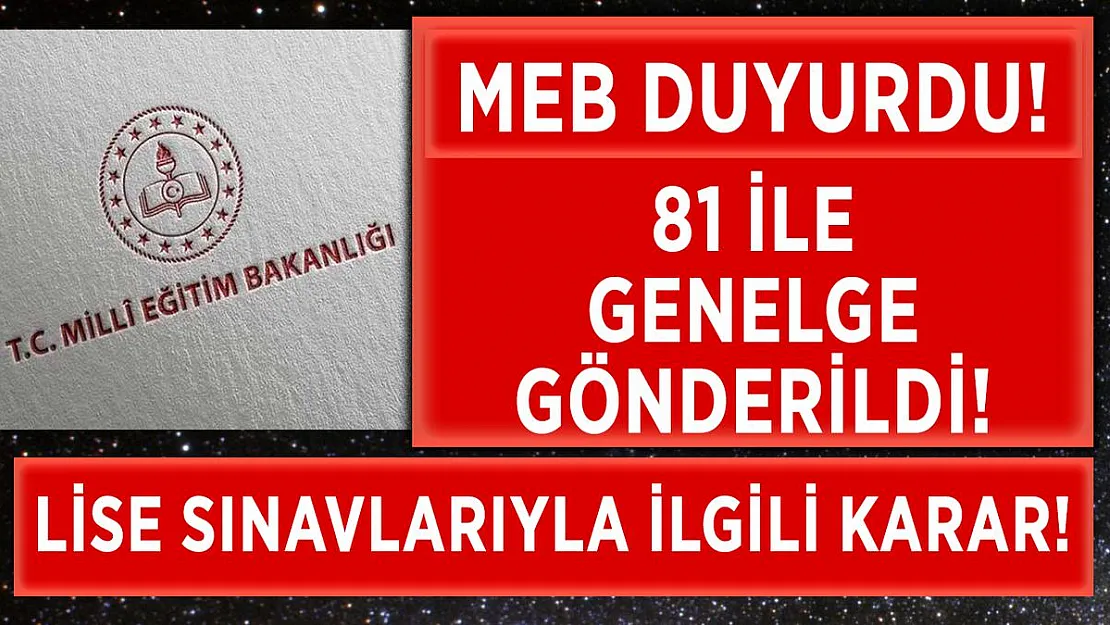 MEB lise sınavlarıyla ilgili açıklama yaptı! Lise sınavları ertelenecek mi?