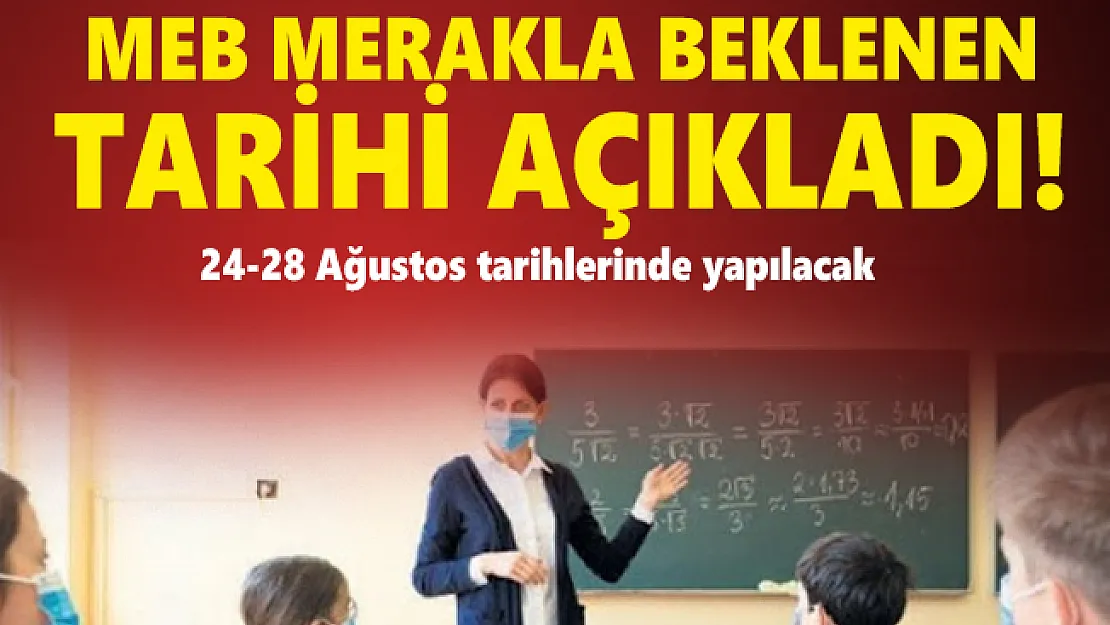 MEB öğretmenlerin mesleki program tarihlerini açıkladı!