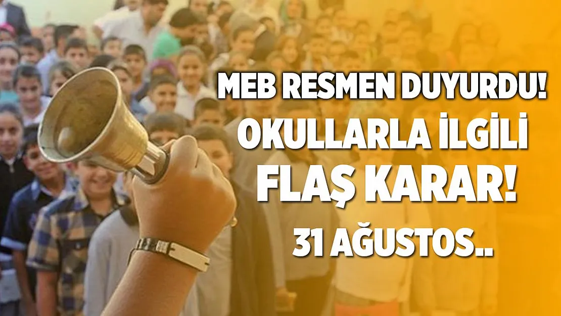MEB resmen duyurdu! Okullar bütün yaz açık kalacak!