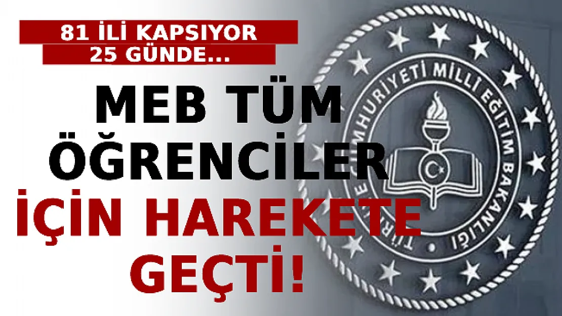 MEB Tüm Öğrenciler İçin Harekete Geçti! 81 İli Kapsıyor, 25 Günde...