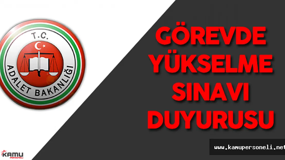 MEB'den  Adalet Bakanlığı Görevde Yükselme Sınavı Duyurusu